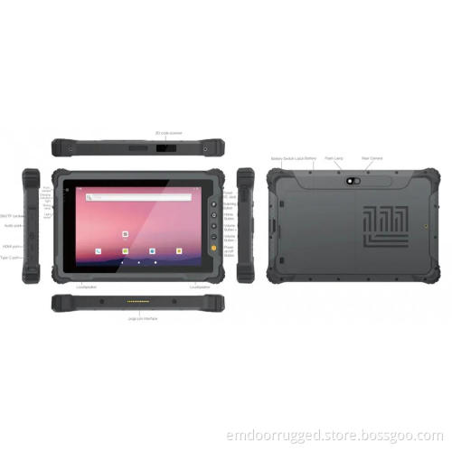 Rockchip3568 Quad-Core 2.0GHz 8 inch Rugged Android Tablet with GPS EM-R88